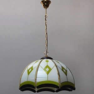 Подвесной светильник с зеленым рисунком 60082 Lerso Gold