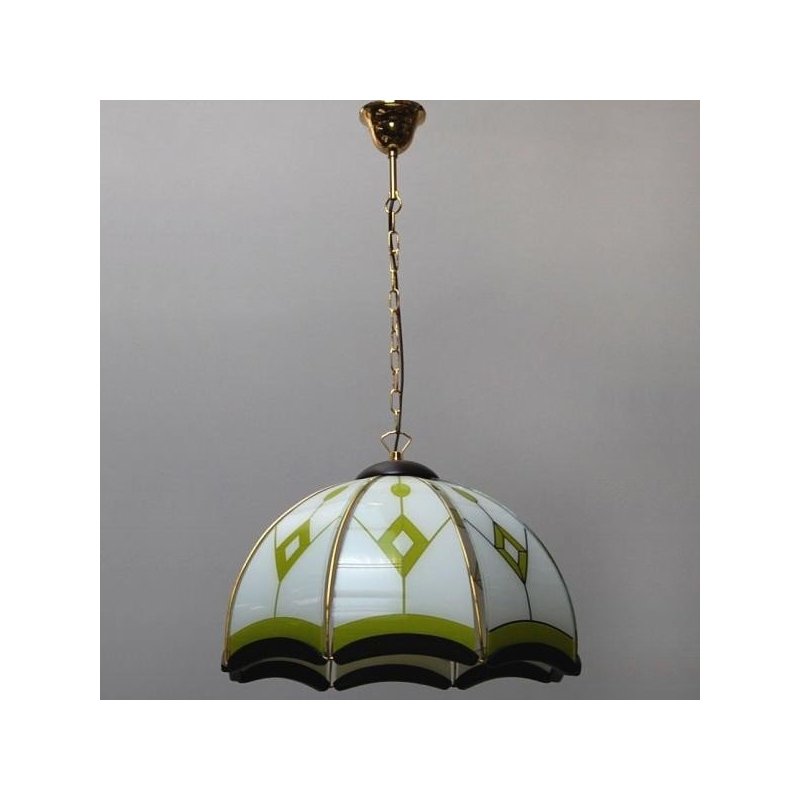 Подвесной светильник с зеленым рисунком Lerso Gold 60082