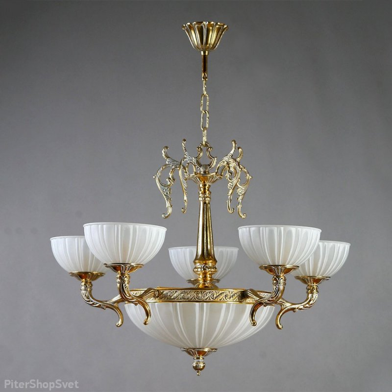 Подвесная люстра с белой патиной «Valencia» 02227/5 WP