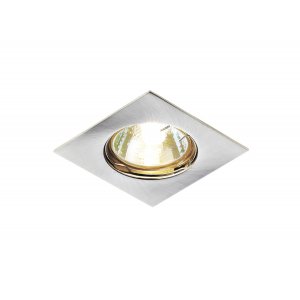 Квадратный встраиваемый светильник сатин серебро «Organic Spot»