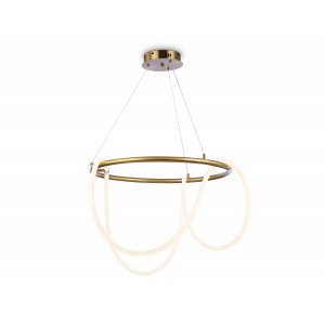 Латунная подвесная люстра кольцо с гибким неоном 74Вт 3000-6400К пульт ДУ «Comfort Line»
