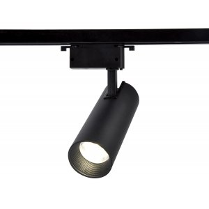 Чёрный однофазный трековый светильник 30Вт 4200К 24°