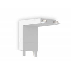 Белый Г-образный соединитель стена-потолок, для тонкого магнитного шинопровода «Magnetic Ultra Slim»