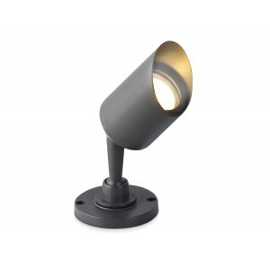 Серый уличный накладной поворотный светильник для подсветки