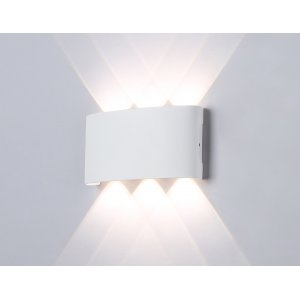 Белый уличный настенный светильник для подсветки стены в 2 стороны 6Вт 4200К «Garden»