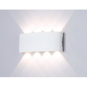 Белый уличный настенный светильник для подсветки стены 8Вт 4200К