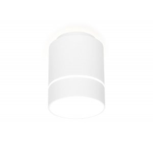 Белый накладной потолочный светильник цилиндр с подсветкой потолка 7Вт 4200К «Techno Spot»