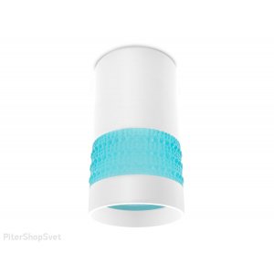 Бело-голубой накладной потолочный светильник «Techno Spot»