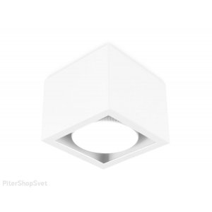 Белый накладной прямоугольный потолочный светильник «Techno Spot»
