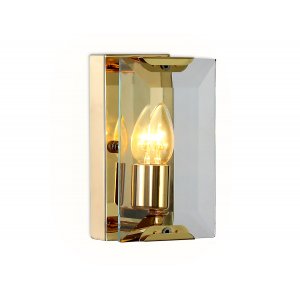 Прямоугольный настенный светильник золотого цвета с хрусталём «Traditional»