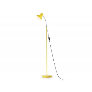 Жёлтый напольный светильник торшер с гибкой ножкой