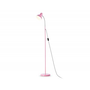 Розовый напольный светильник торшер с гибкой ножкой