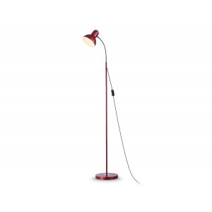 Красный напольный светильник торшер с гибкой ножкой
