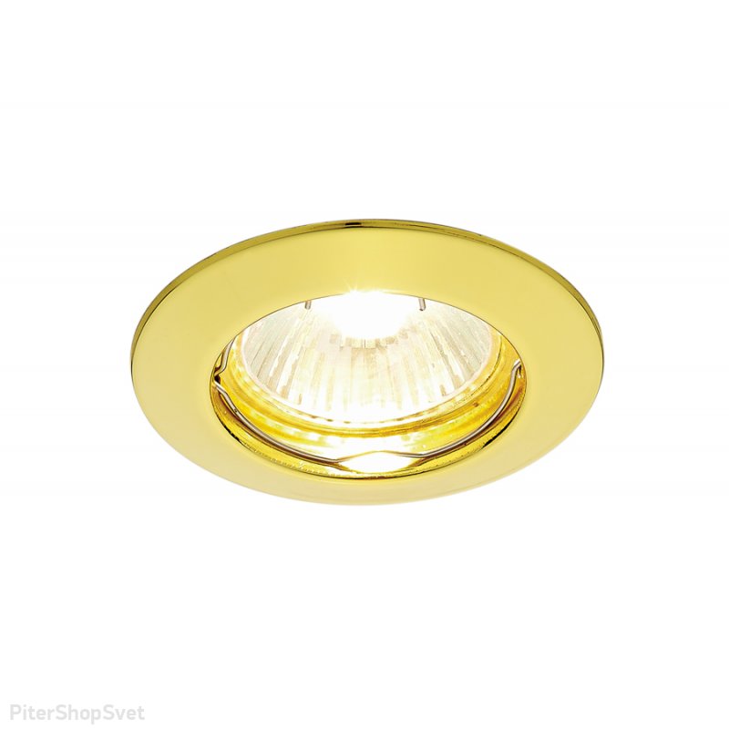 Встраиваемый светильник золотого цвета «Organic Spot» 863A GD