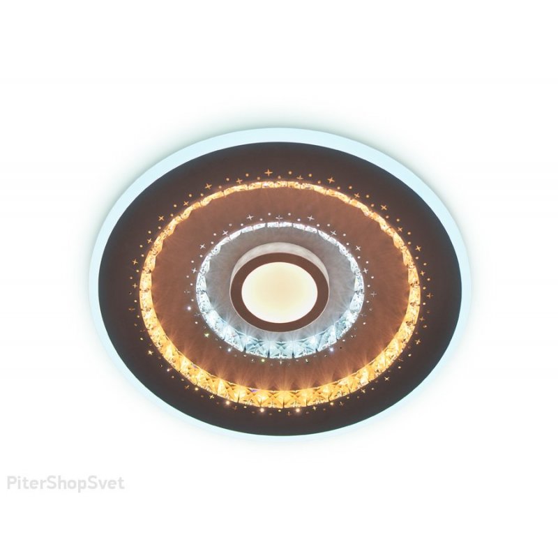 Круглый потолочный светильник 49см 112Вт с пультом «Acrylica Ice» FA253