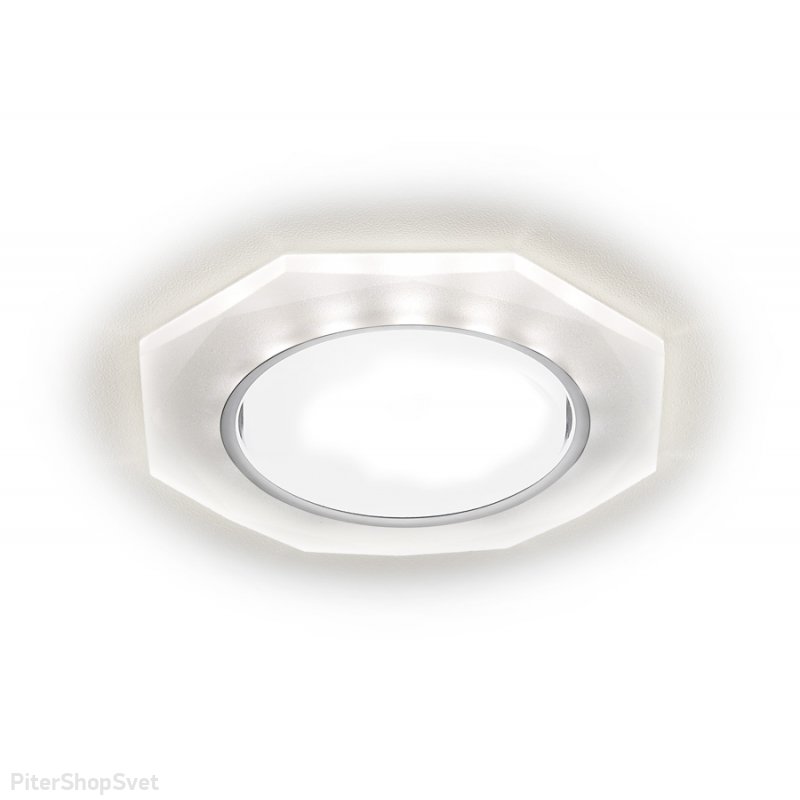 Встраиваемый светильник с LED подсветкой 4200К «STANDARD Spot GX53» G216 CH/WH