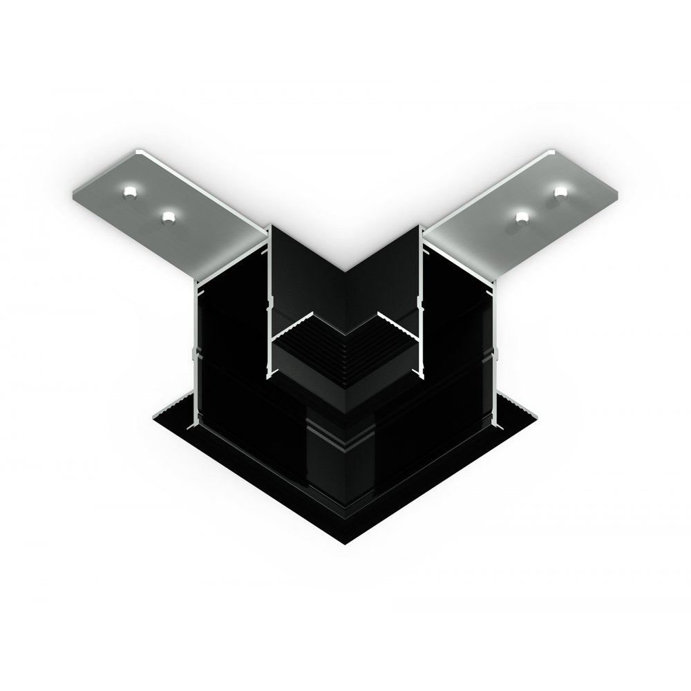 Коннектор угловой для встраиваемого в ГКЛ 12,5мм шинопровода «Magnetic 220V» GL1040