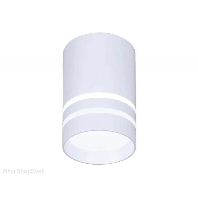 Белый накладной потолочный светильник цилиндр «Techno Spot» TN235