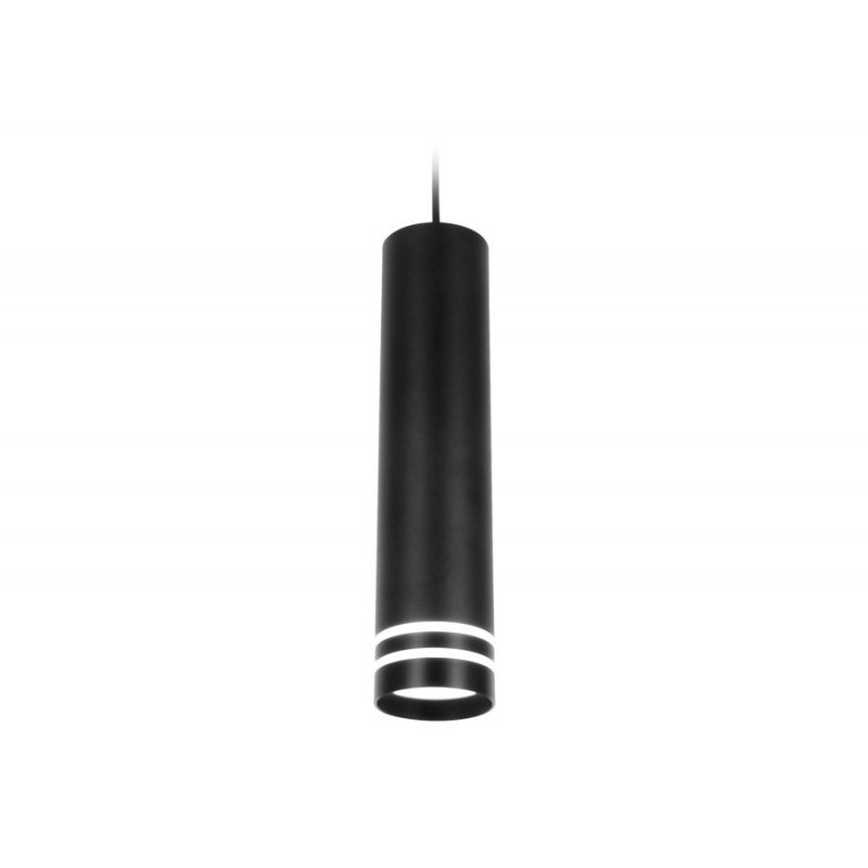 Чёрный подвесной светильник цилиндр 29см 12Вт 4200К «Techno Spot» TN252