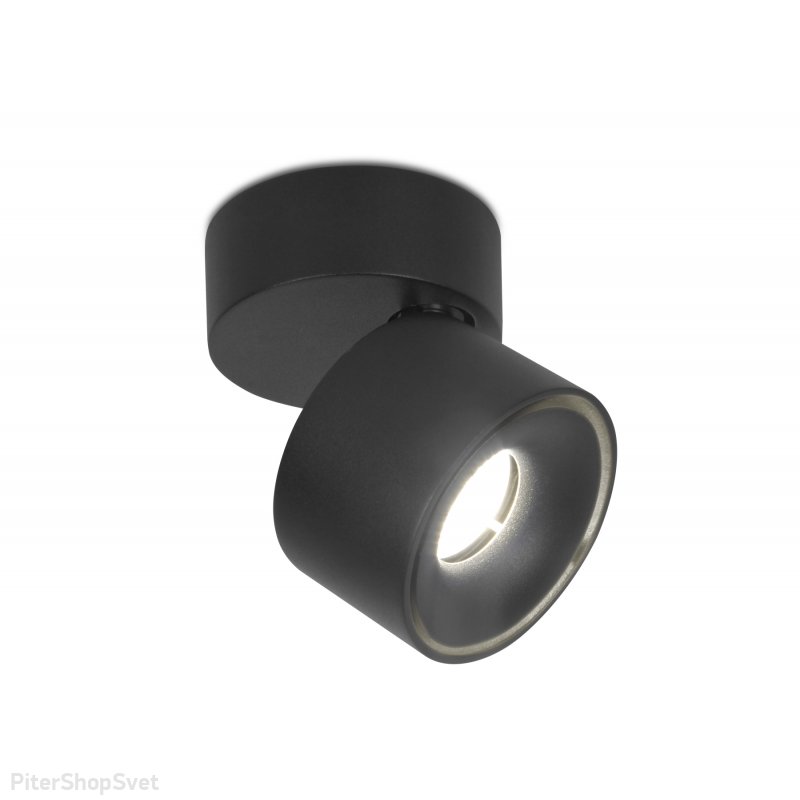 Чёрный накладной поворотный светильник 7Вт 4200К «Techno Spot» TN269