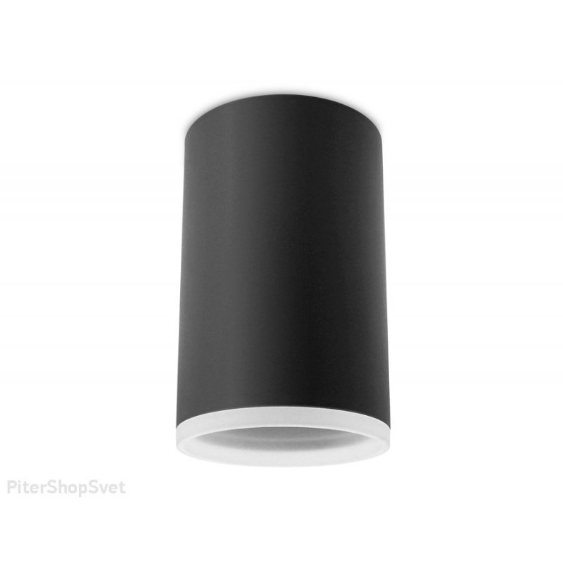 Чёрный накладной потолочный светильник цилиндр «Techno Spot» TN337