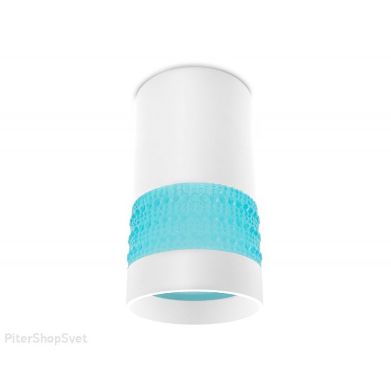 Бело-голубой накладной потолочный светильник «Techno Spot» TN371