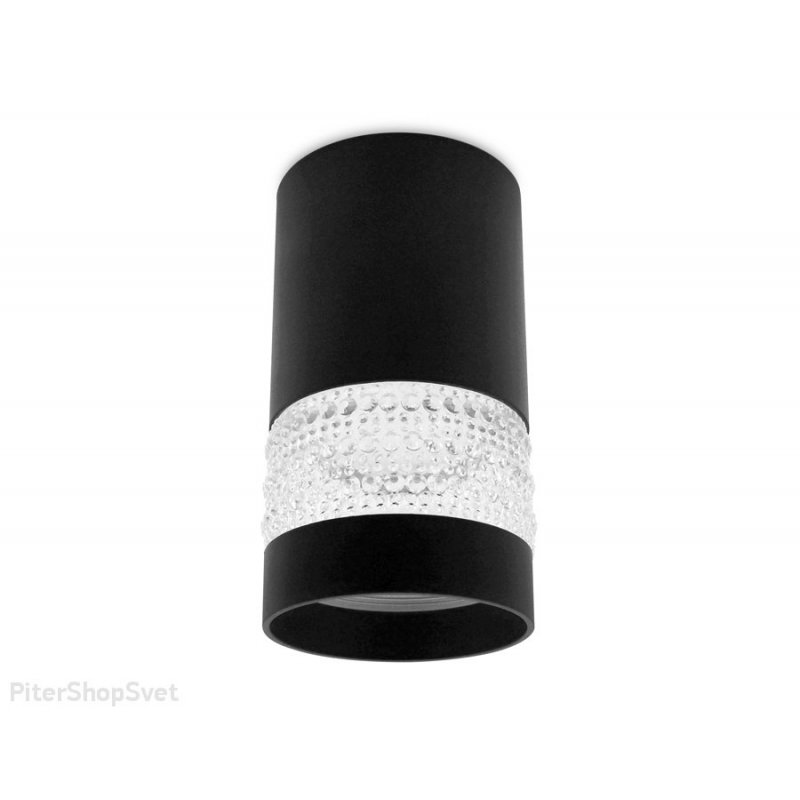 Чёрный накладной потолочный светильник цилиндр «Techno Spot» TN374