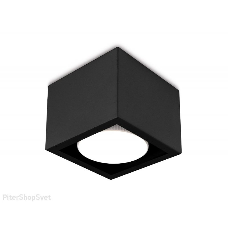 Чёрный накладной прямоугольный светильник «Techno Spot» TN707