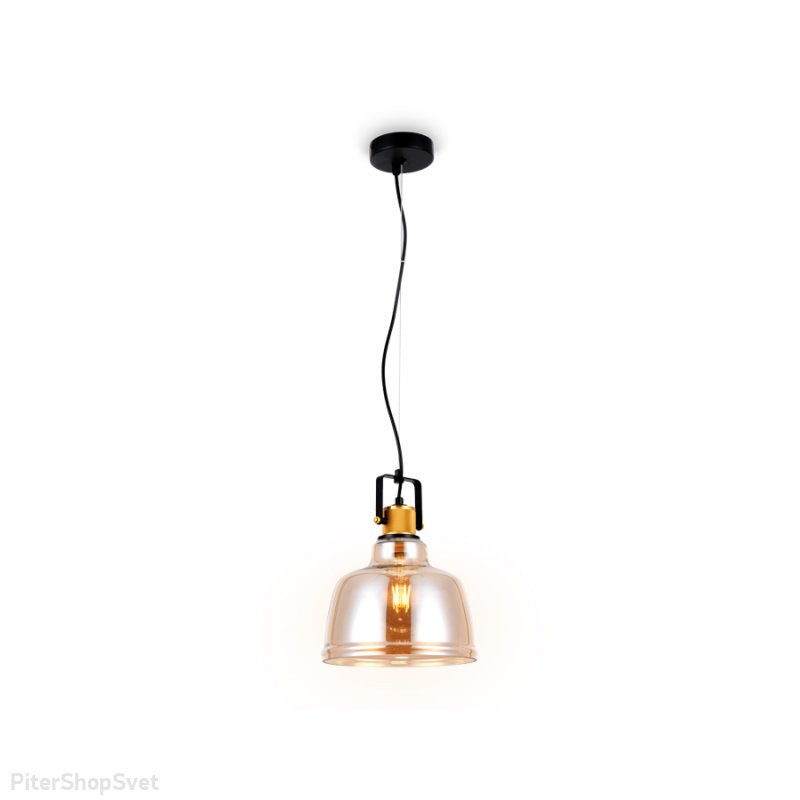 Подвесной светильник с плафоном янтарного цвета «Traditional» TR3526