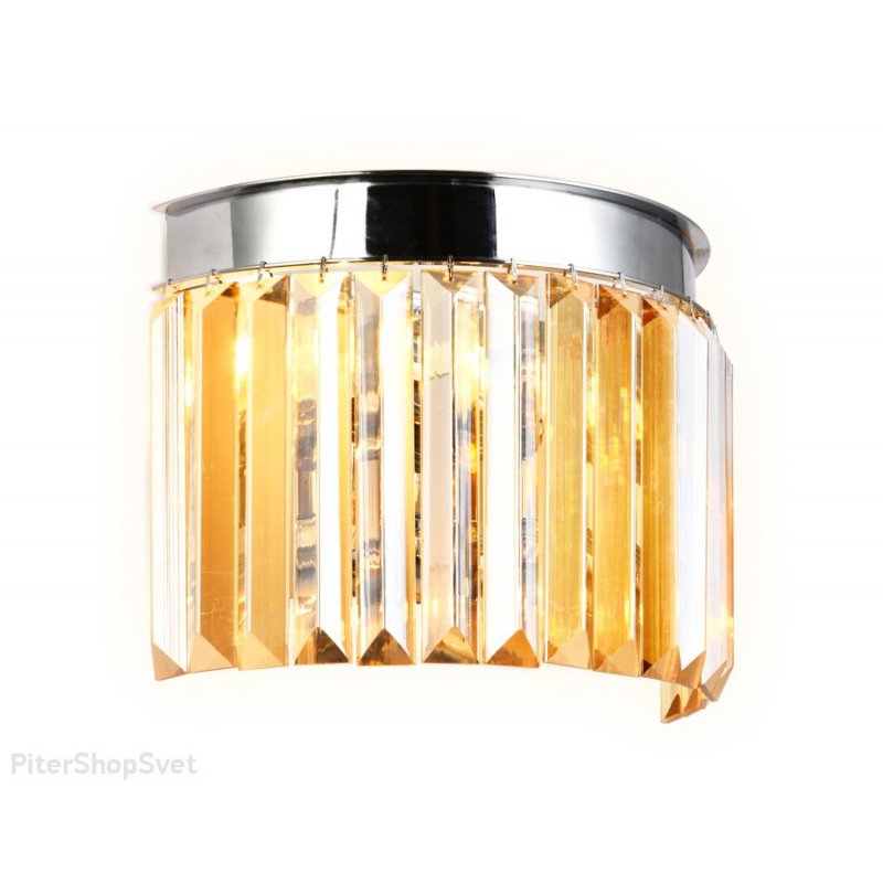 Настенный светильник с длинными подвесками янтарного цвета «Traditional» TR5106