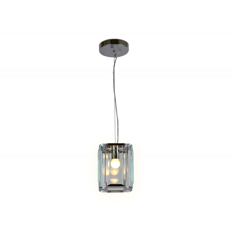 Хромированный подвесной светильник с прозрачным хрусталём «Traditional» TR5107