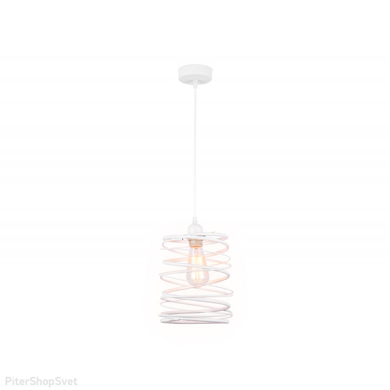 Белый подвесной светильник пружина «Traditional» TR8400