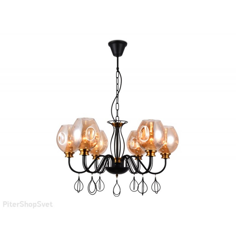 Чёрная подвесная люстра «Traditional» TR9055