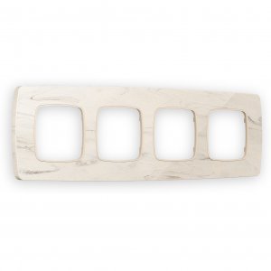 Рамка на 4 поста, бежевый мрамор «Opera Omega»