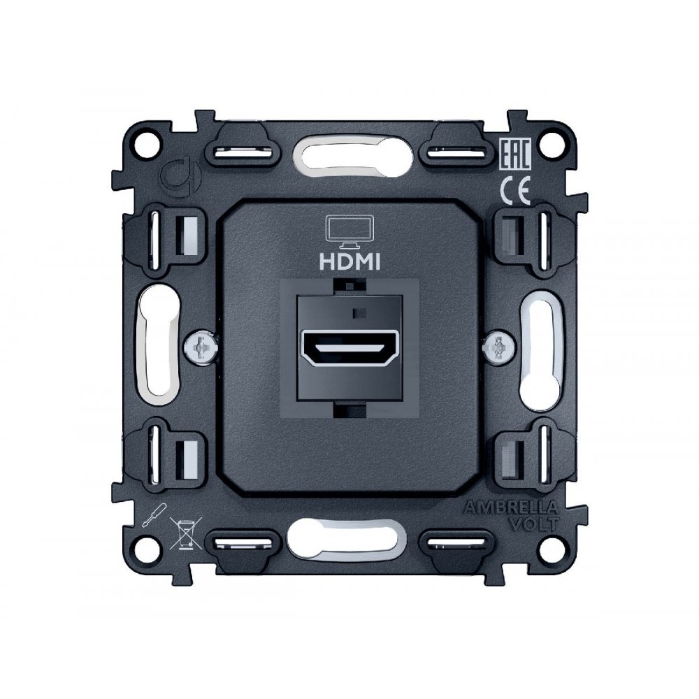 Механизм розетки HDMI 2.0 40V/500mA 2.0GHz 5-18Gbit/s «QUANT» VM222