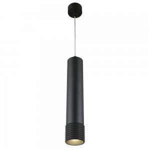 Чёрный подвесной светильник цилиндр 10Вт 4000К «Juta»