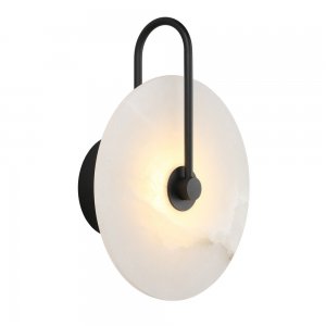Круглый настенный светильник подсветка белый мрамор «Zhulen»