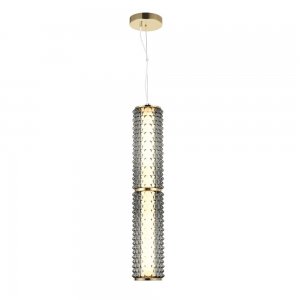 Дымчатый подвесной светильник цилиндр «Ozann»