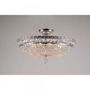 Хрустальная потолочная люстра цвета никеля «Wiga»