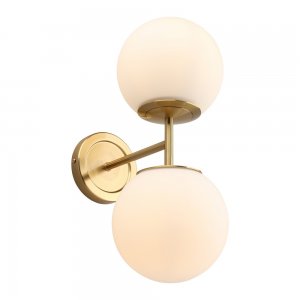 Настенное бра золотого цвета с белыми шарами «Kristian»