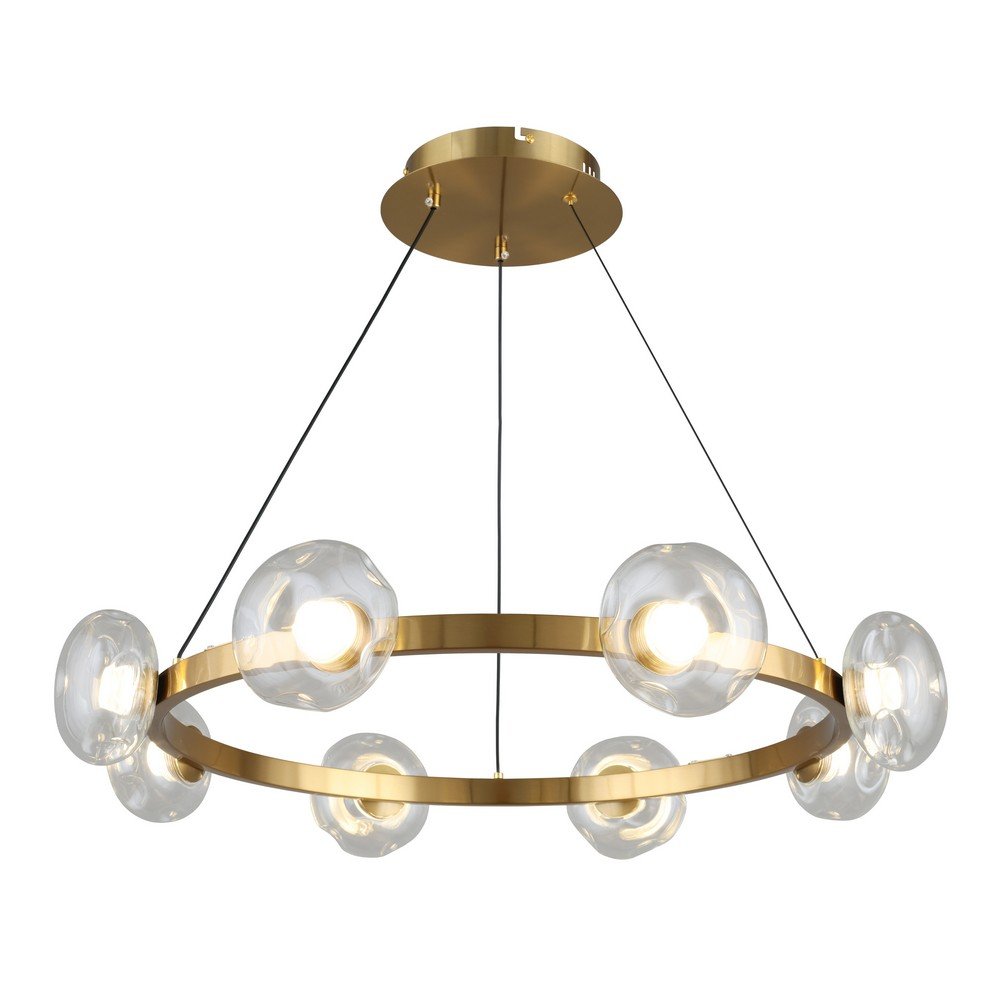 Подвесная люстра кольцо с плафонами 72см 56Вт 3500К «Klarissa» APL.072.33.08