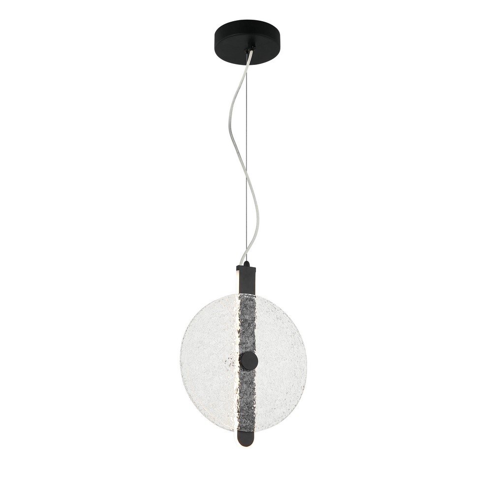 Чёрный подвесной светильник с прозрачным стеклянным диском «Lorentayn» APL.328.26.09