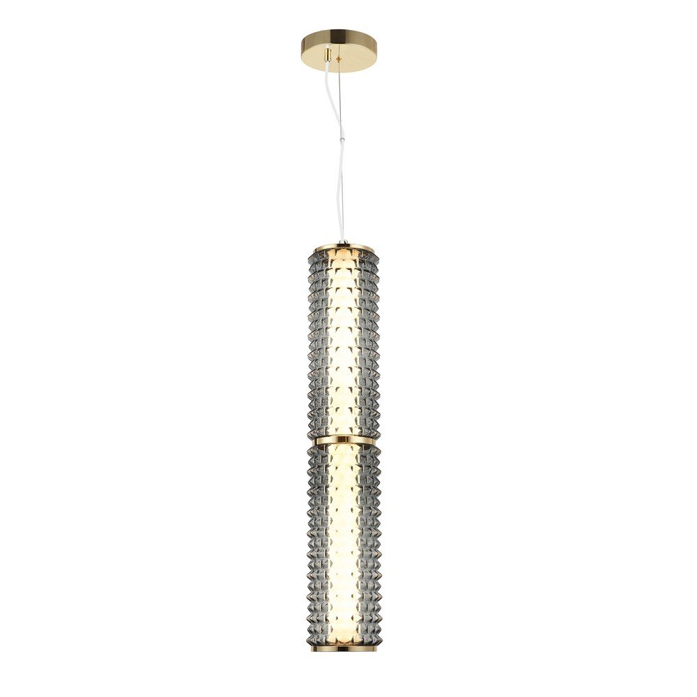 Дымчатый подвесной светильник цилиндр «Ozann» APL.331.16.29