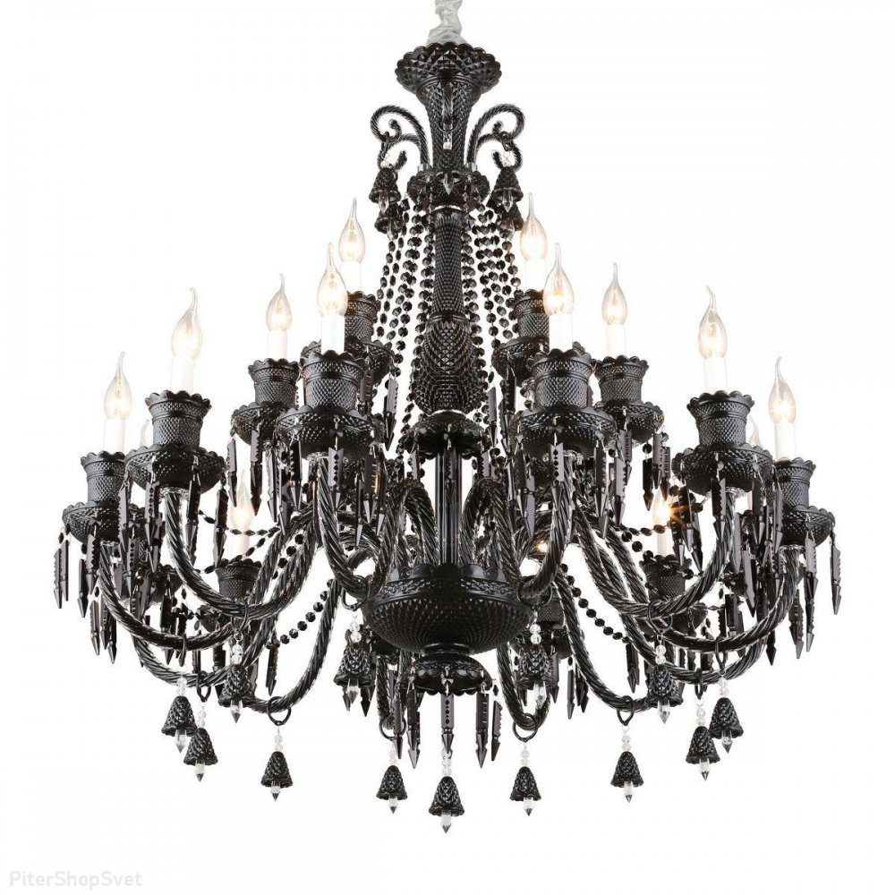 Чёрная подвесная люстра со свечами и колокольчиками «Kler» APL.709.03.18