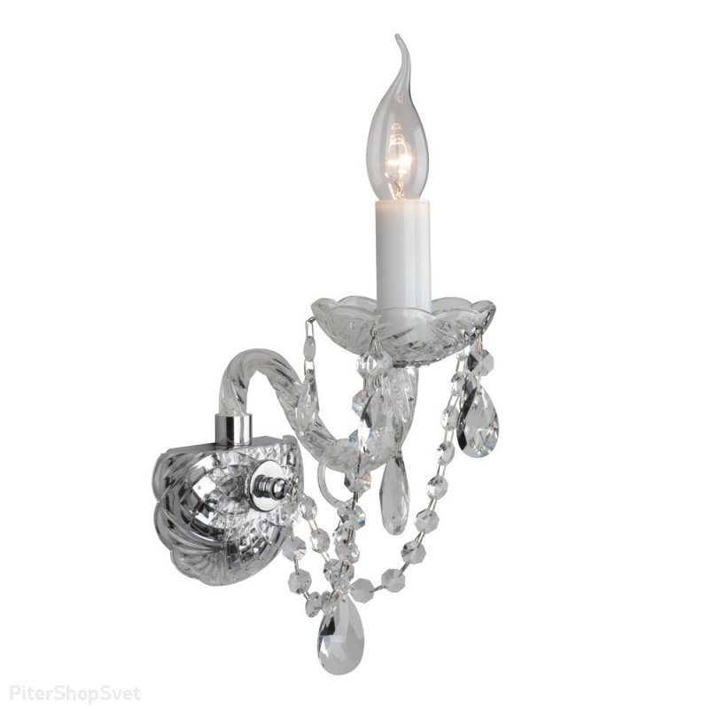Настенное бра свеча с подвесками «Marunia» APL.814.01.01