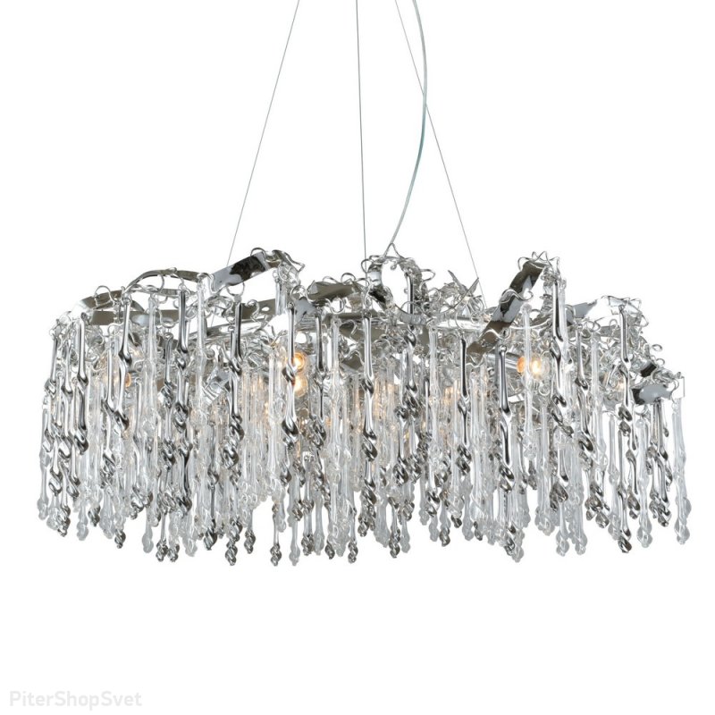 Хромированная подвесная люстра с завитками из хрусталя «Andri» APL.815.03.16