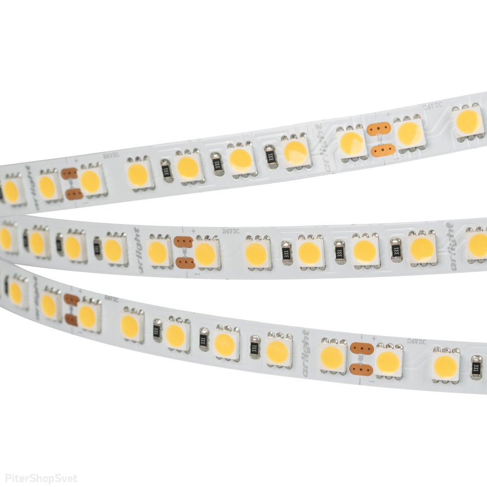 5м Светодиодная лента 24В 23Вт/м Белый 6000K «RT-B96-10mm 24V White6000» 017427(2)