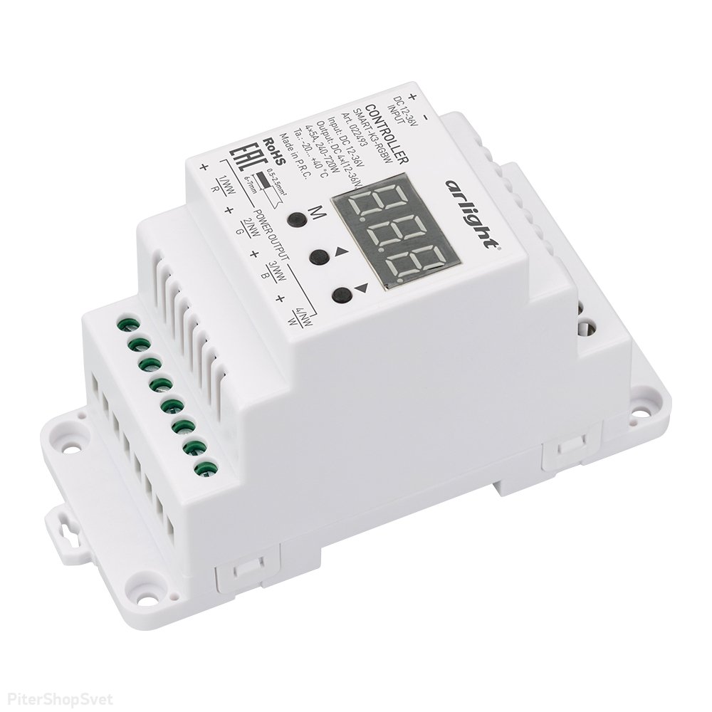 Контроллер для светодиодной RGBW ленты (ШИМ) «SMART-K3-RGBW» 022493