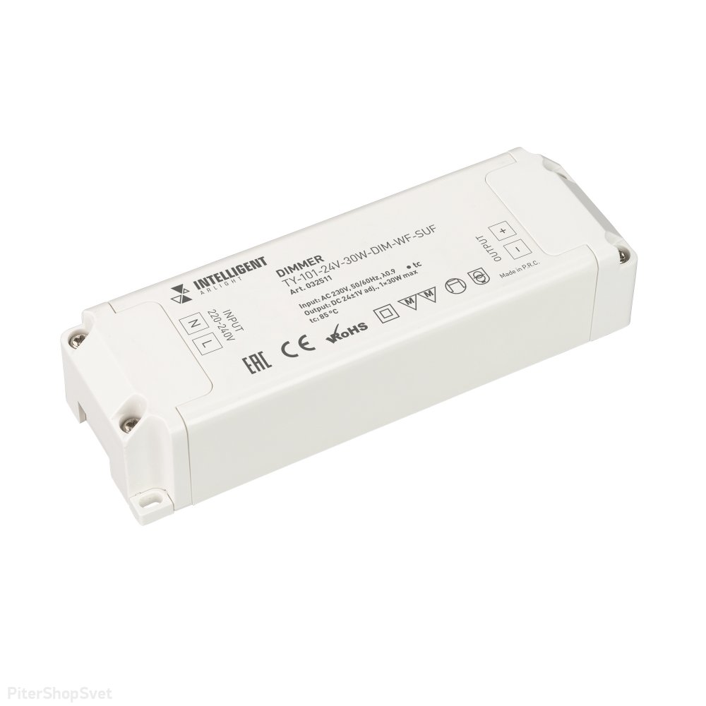 30Вт 24В Диммер одноканальный, для светодиодных лент IP20 «TY-101-24V-30W-DIM-WF-SUF» 032511