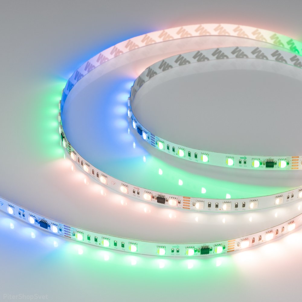 5м Светодиодная лента с DMX управлением, бегущий огонь 24В 14Вт/м RGB «DMX-B60-10mm 24V RGB-PX6» 039183
